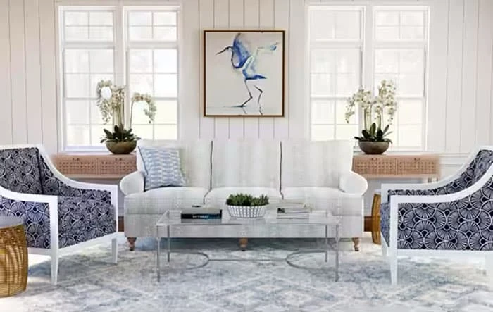 Furniture Upholstery Pasquarello 1 Beautiful Custom Upholstery, Blue and White Furniture, By Pasquarello Interiors